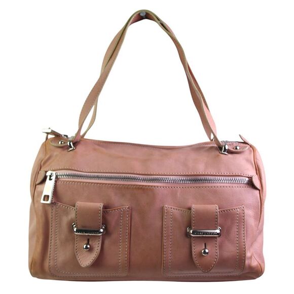 ROOMY Marc Jacobs BEIGE GENUINE LEATHER TOTE SHOULDER BAG HANDBAG PURSE - Picture 2 of 15